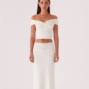 Peppermayo Ivory Maxi Skirt